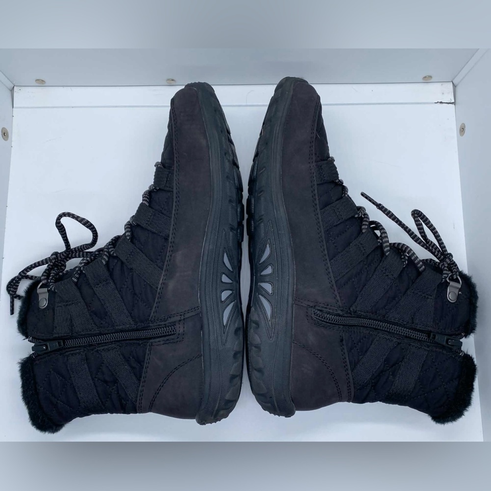 Skechers Reggae Fest-Moro Women's Black Quilted Lace-Up Ankle Boots 49583 Size 6 - Picture 4 of 8